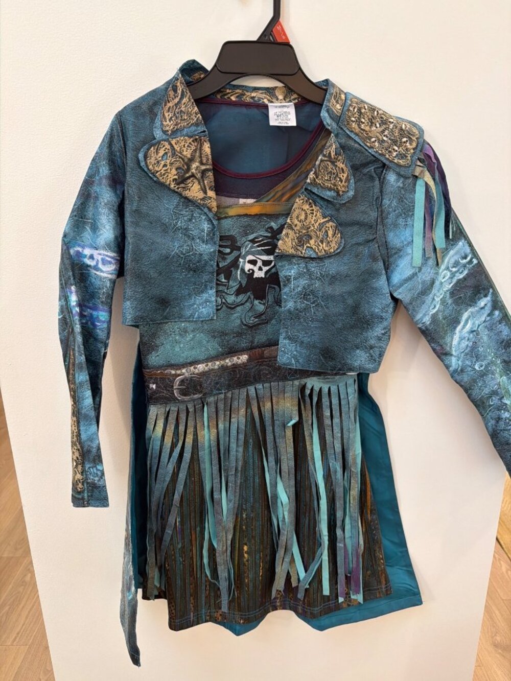 Disney Store Uma Descendants 2 Girls size 13 Costume Dress With Jacket 160 Blue